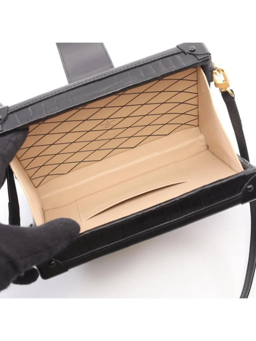 Louis Vuitton Shoulder Bag Petite Noir Exotic Leather